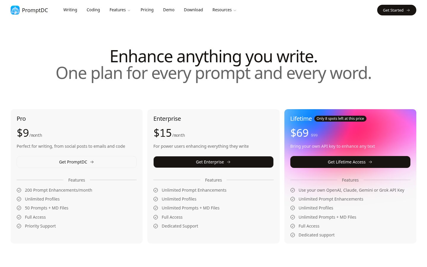 PromptDC - Cursor for Prompts Pricing