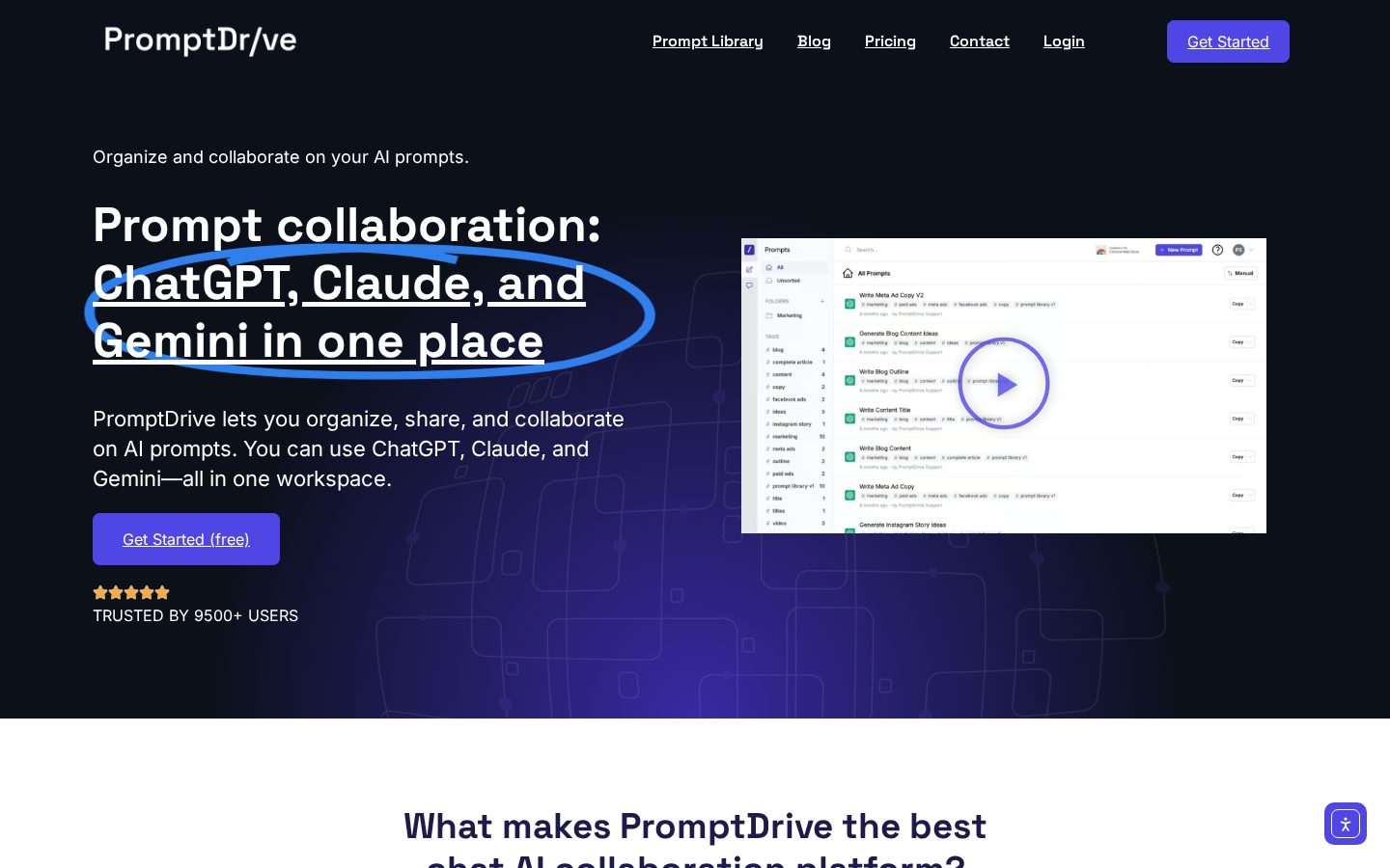 PromptDrive Homepage