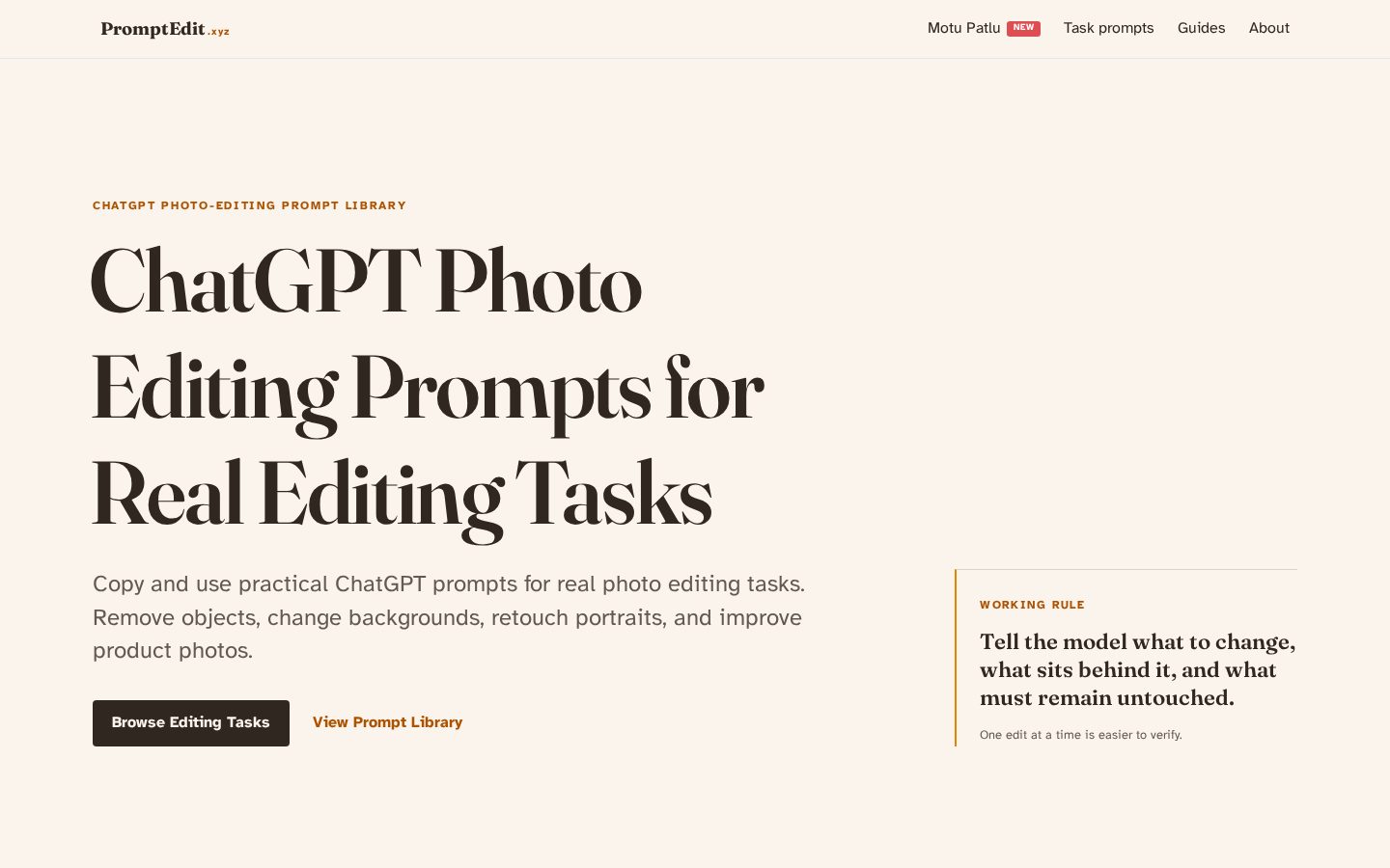 promptedit Homepage