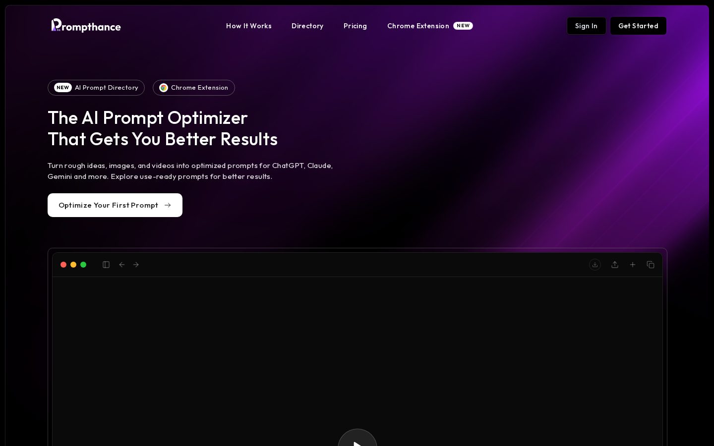 Prompthance Homepage