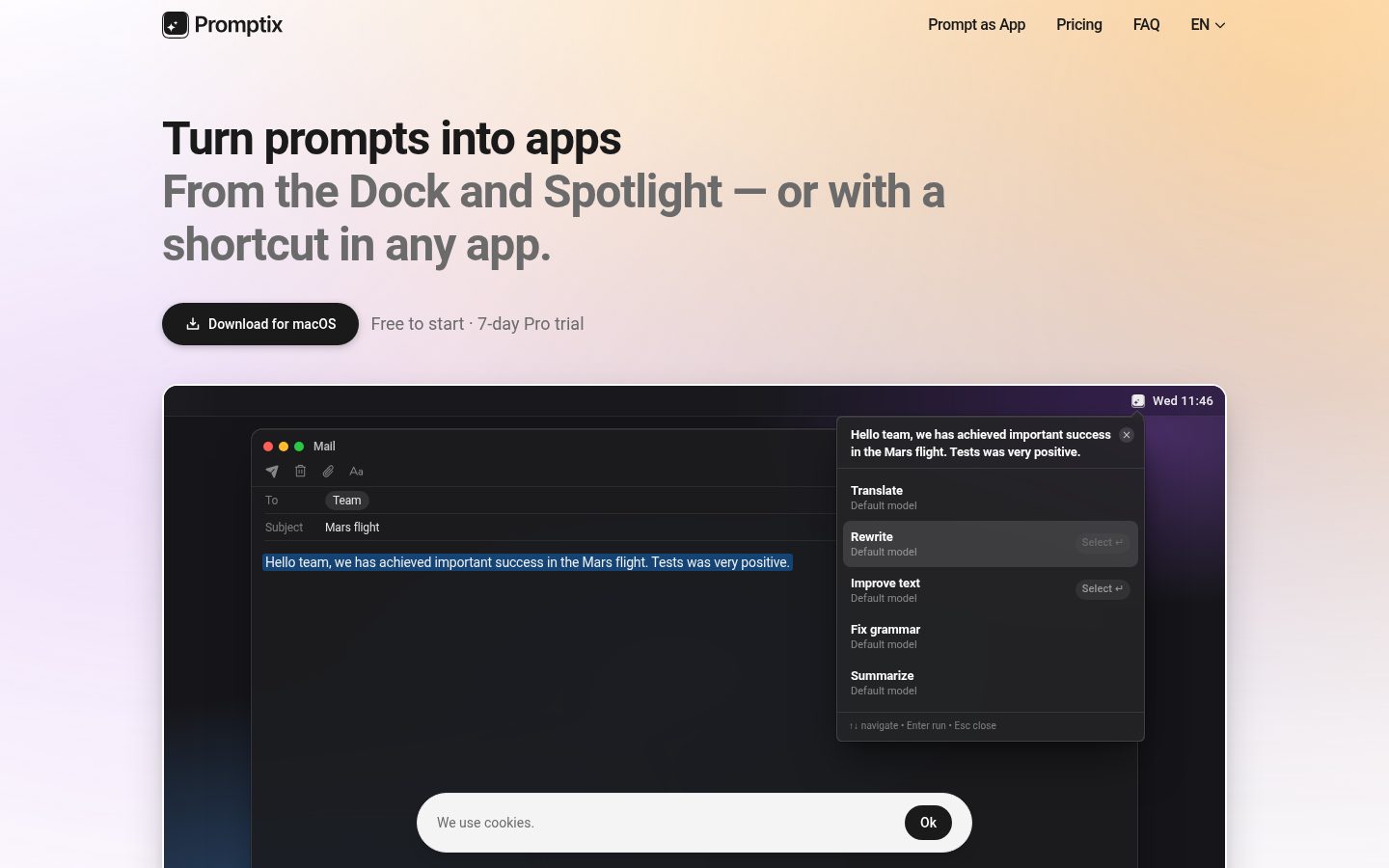 Promptix Homepage
