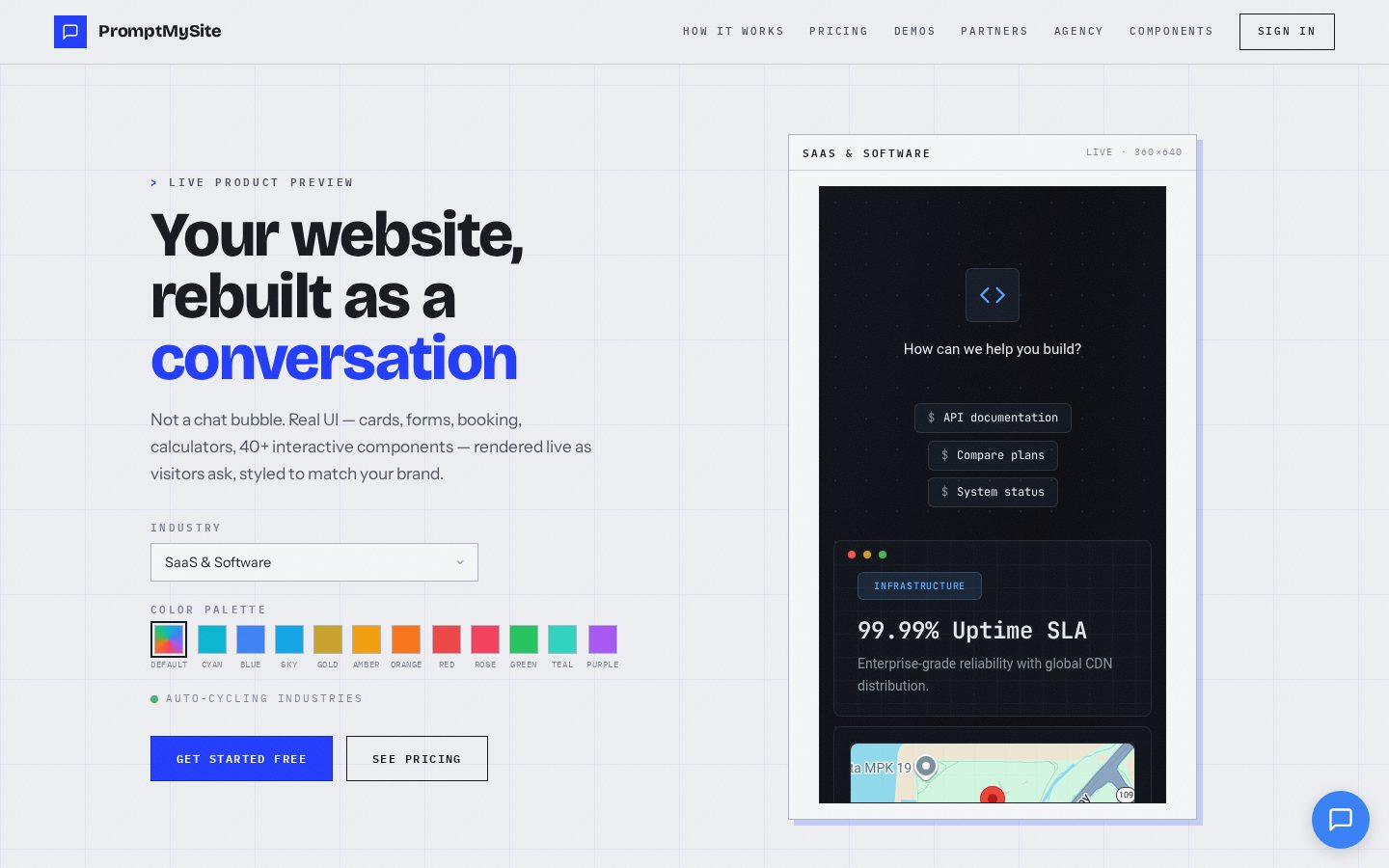 PromptMySite Homepage