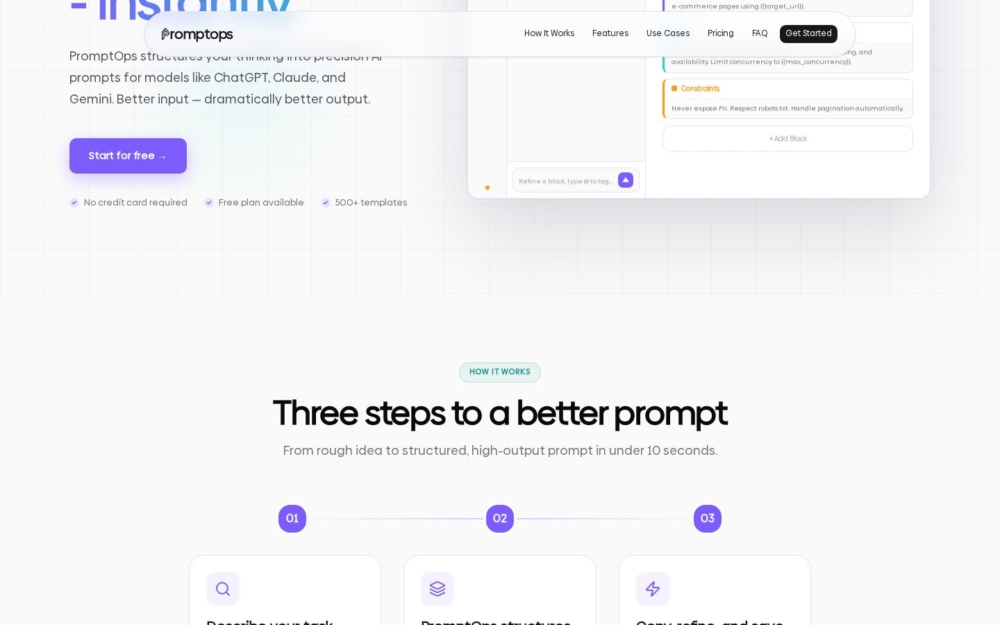 PromptOps Homepage