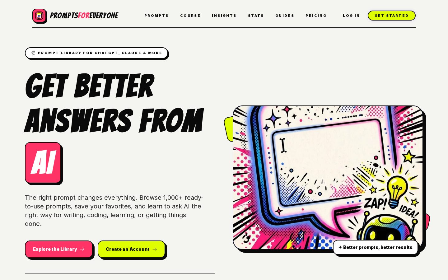 Prompts For Everyone Homepage