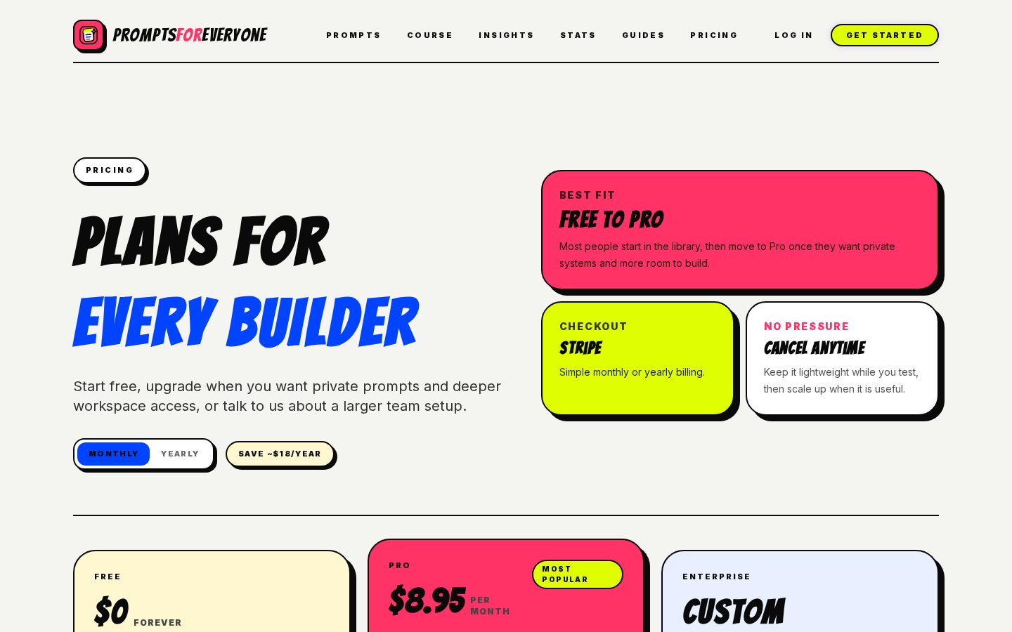 Prompts For Everyone Pricing