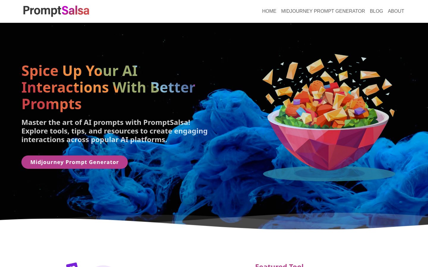 PromptSalsa Homepage