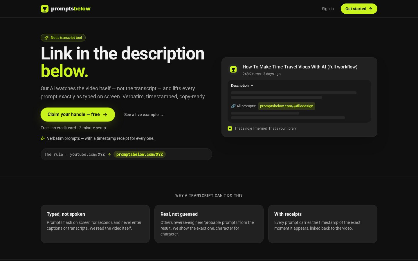 promptsbelow Homepage