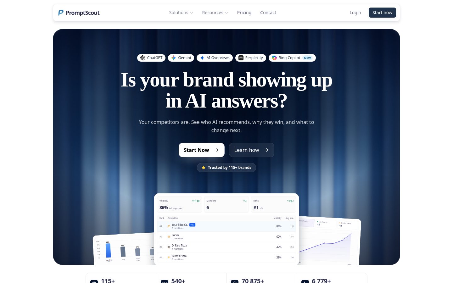 PromptScout Homepage