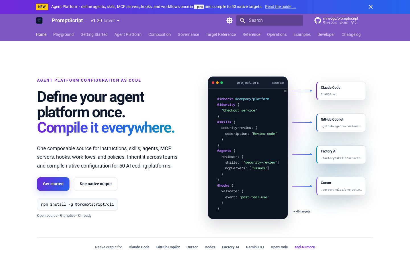 PromptScript Homepage