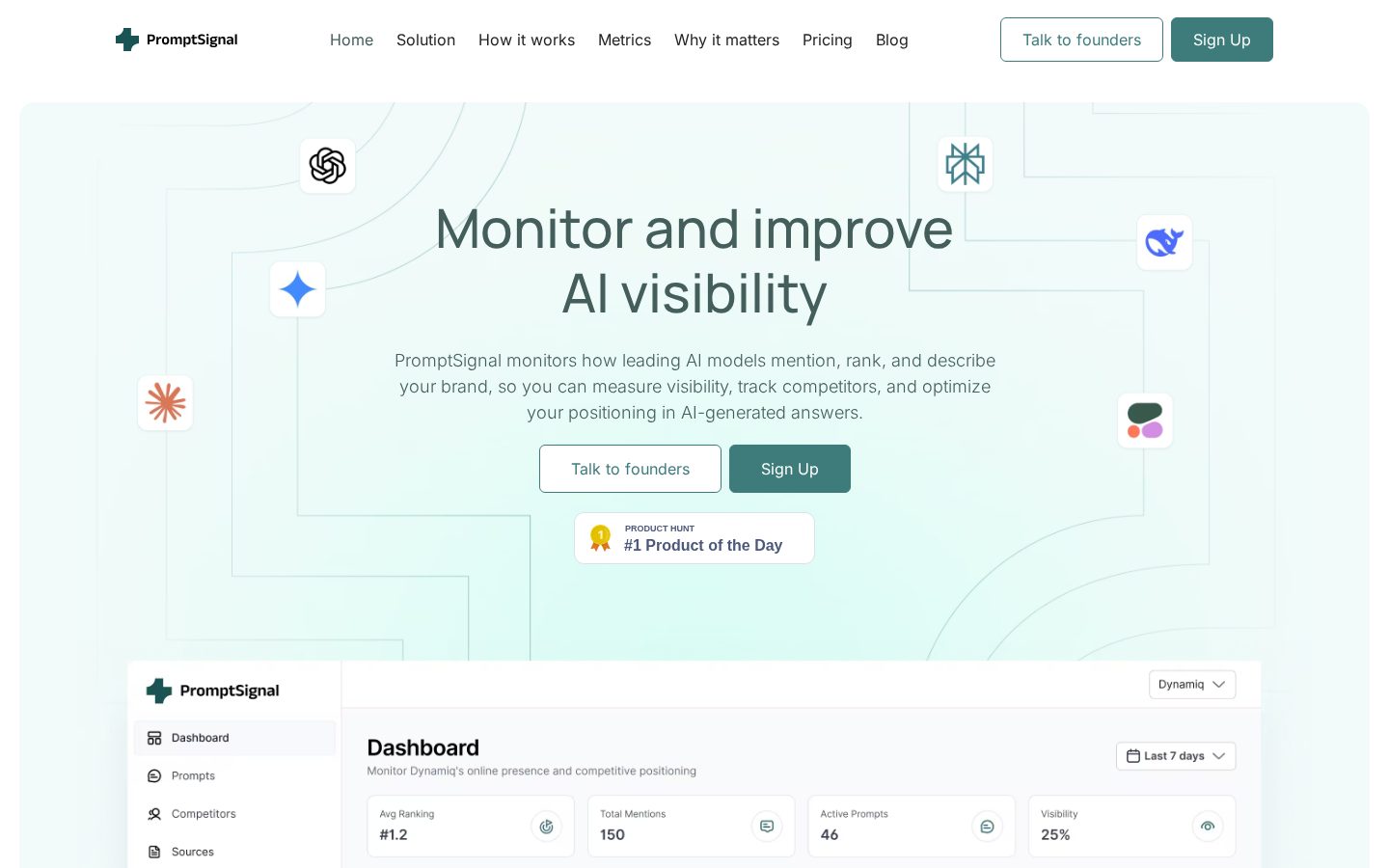 PromptSignal Homepage