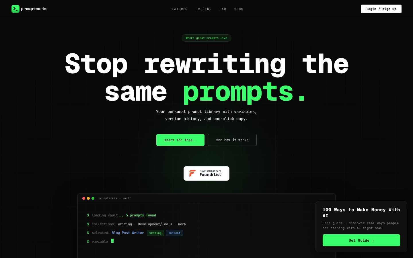 PromptWorks Homepage