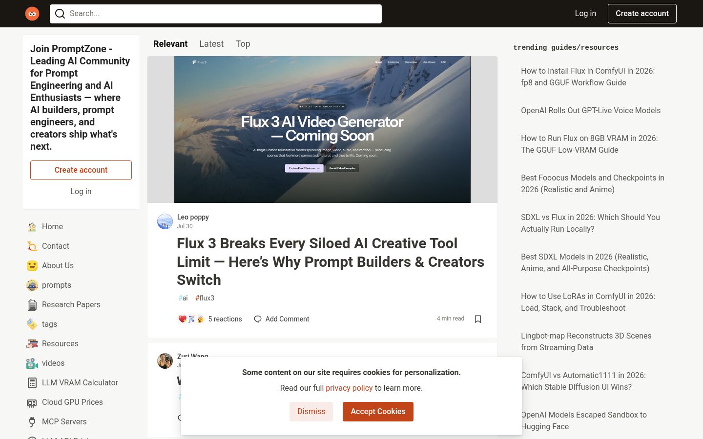 PromptZone Homepage