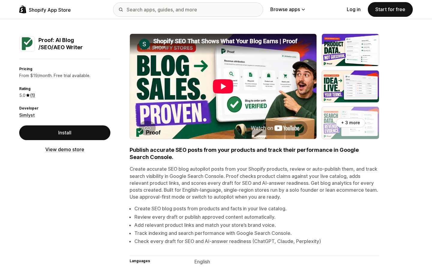 Proof Homepage