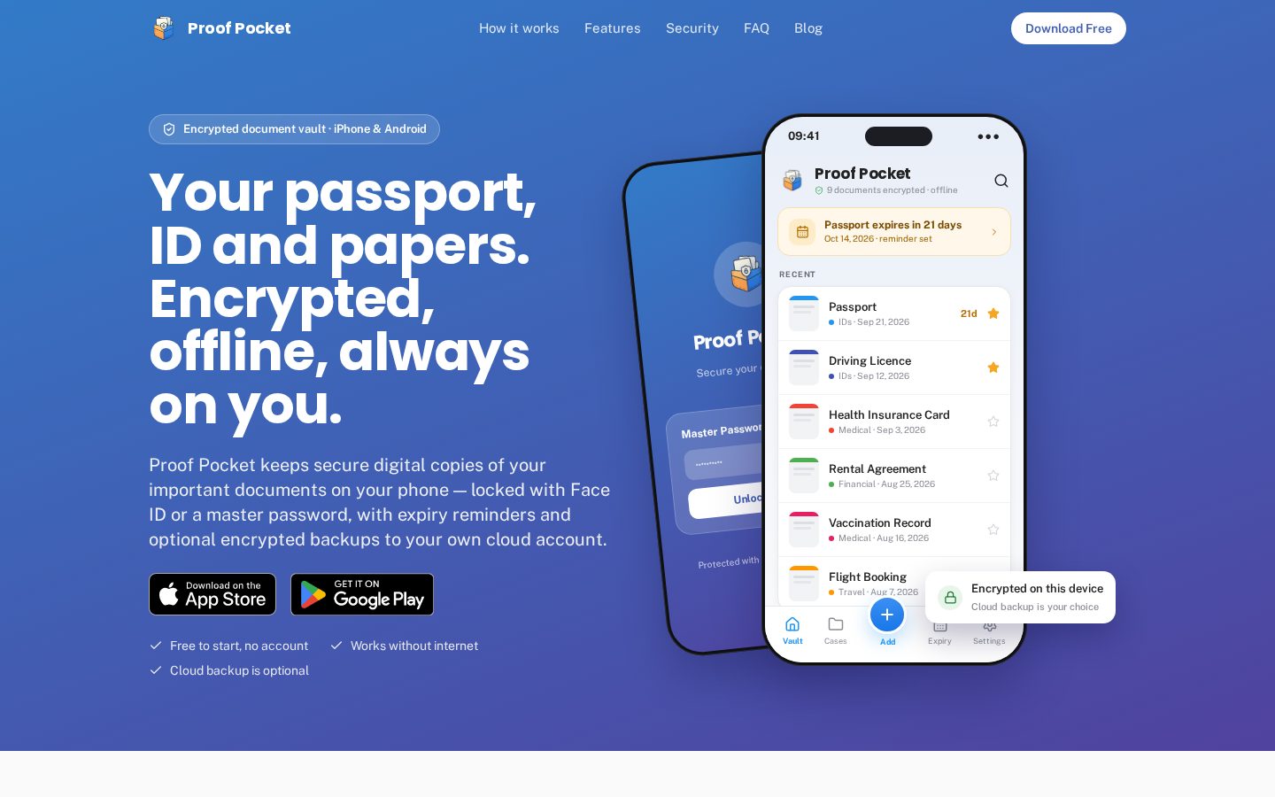 Proof Pocket Homepage