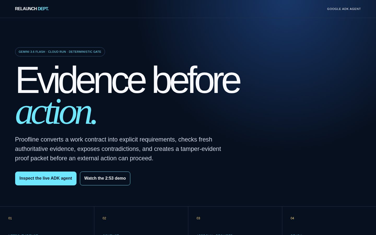 Proofline Homepage