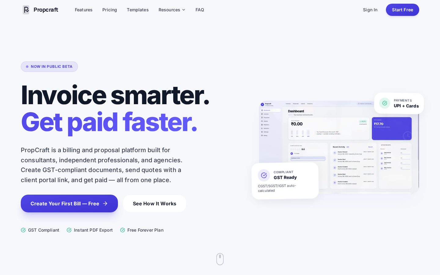 PropCraft Homepage
