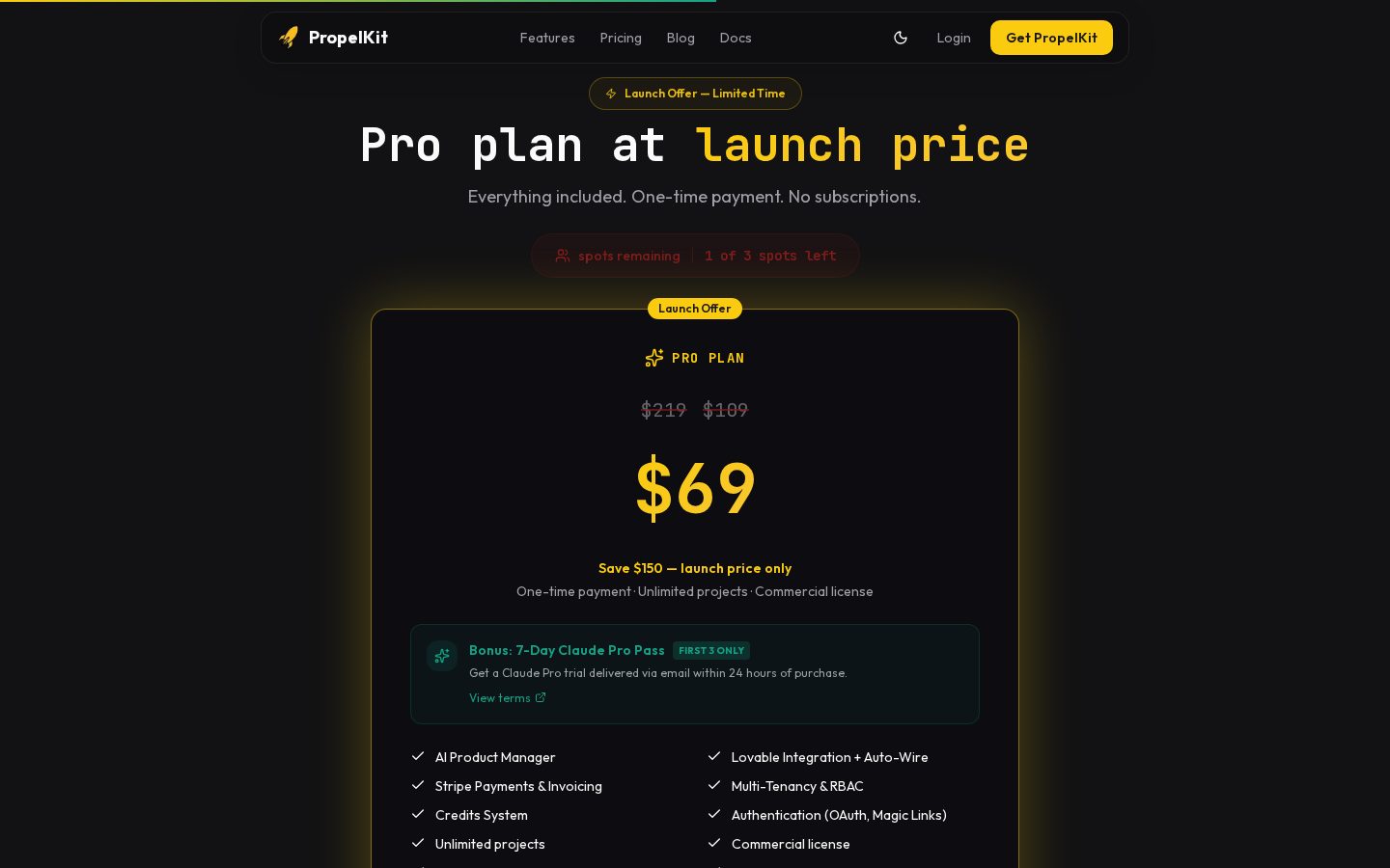 PropelKit Pricing