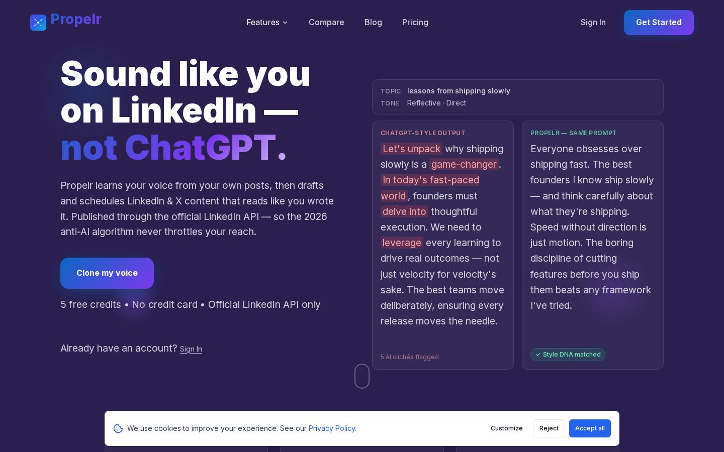 Propelr Homepage