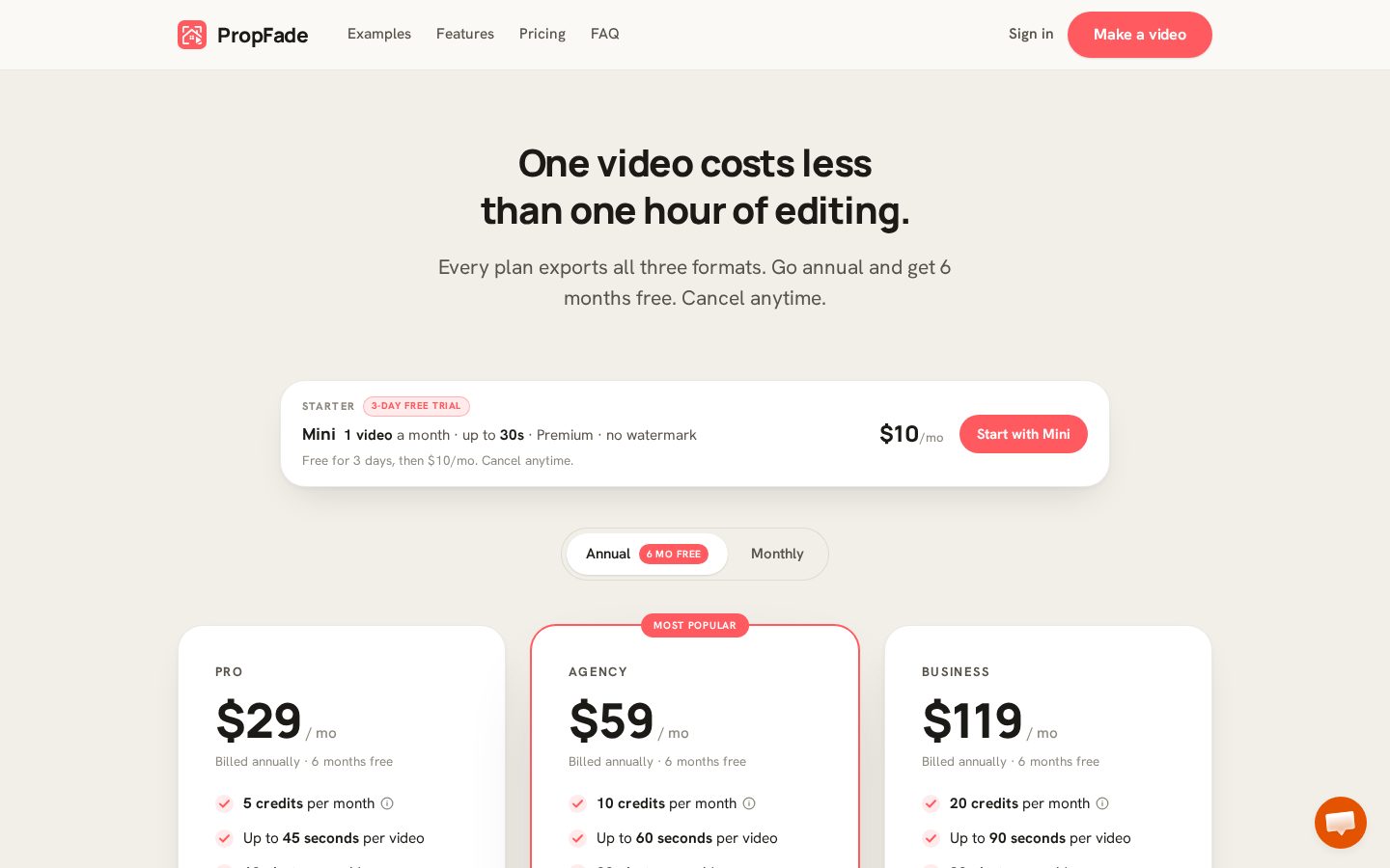 PropFade Pricing