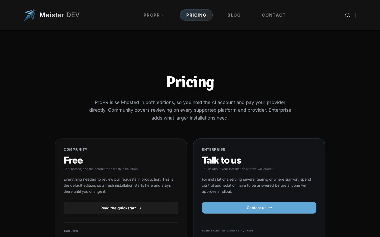 ProPR Pricing