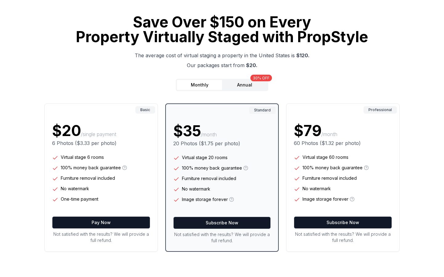 PropStyle Pricing