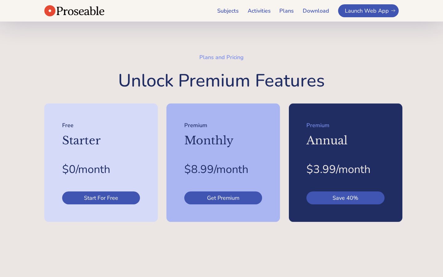 Proseable Pricing