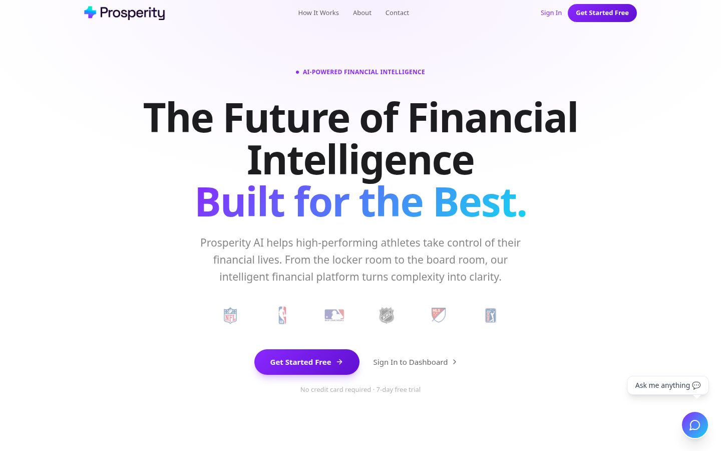 Prosperity AI Homepage