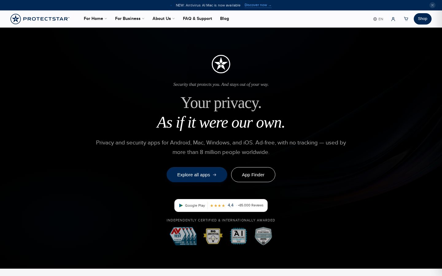 Protectstar Homepage