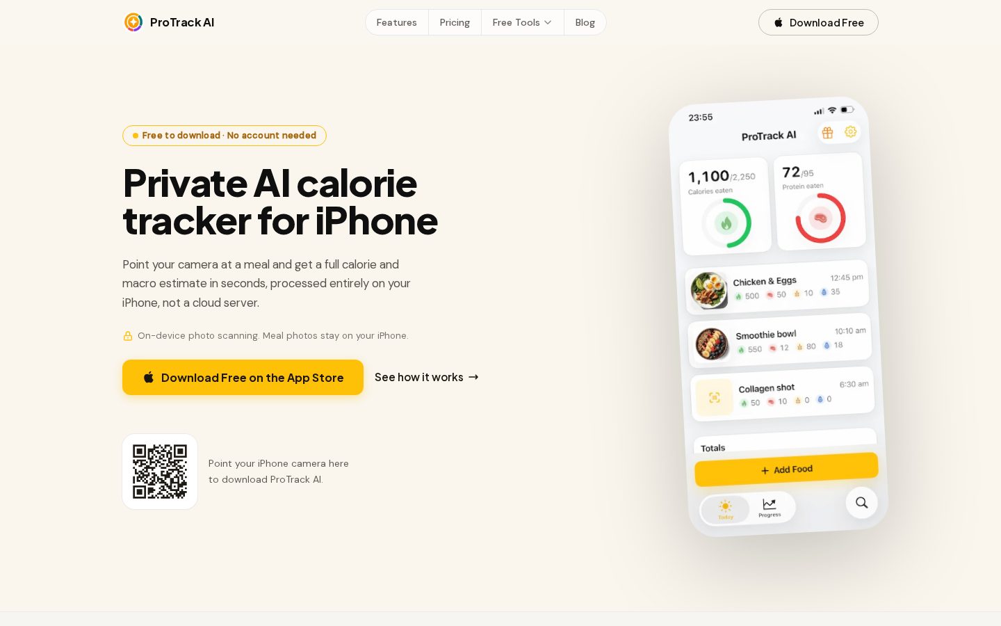 ProTrack AI Homepage