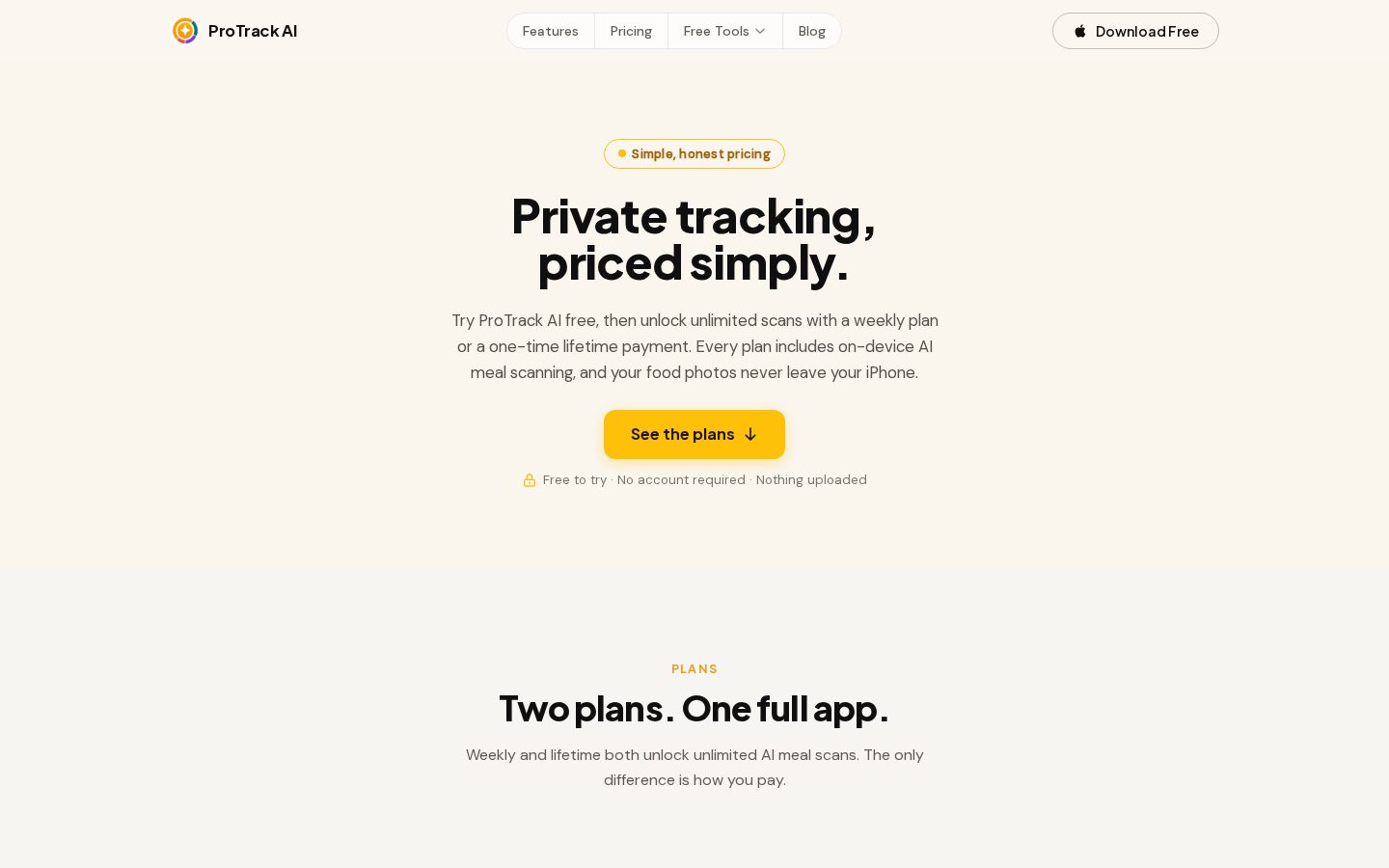 ProTrack AI Pricing