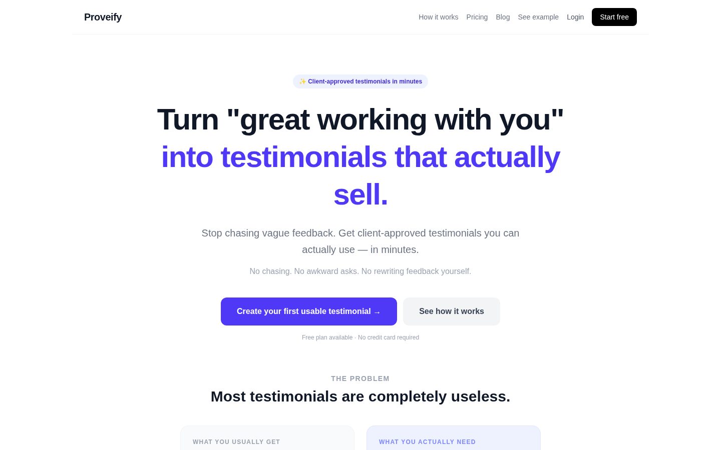 Proveify Homepage