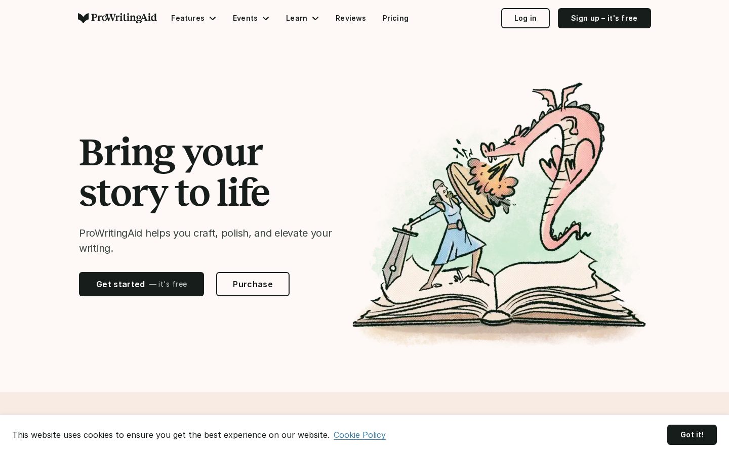 ProWritingAid Homepage
