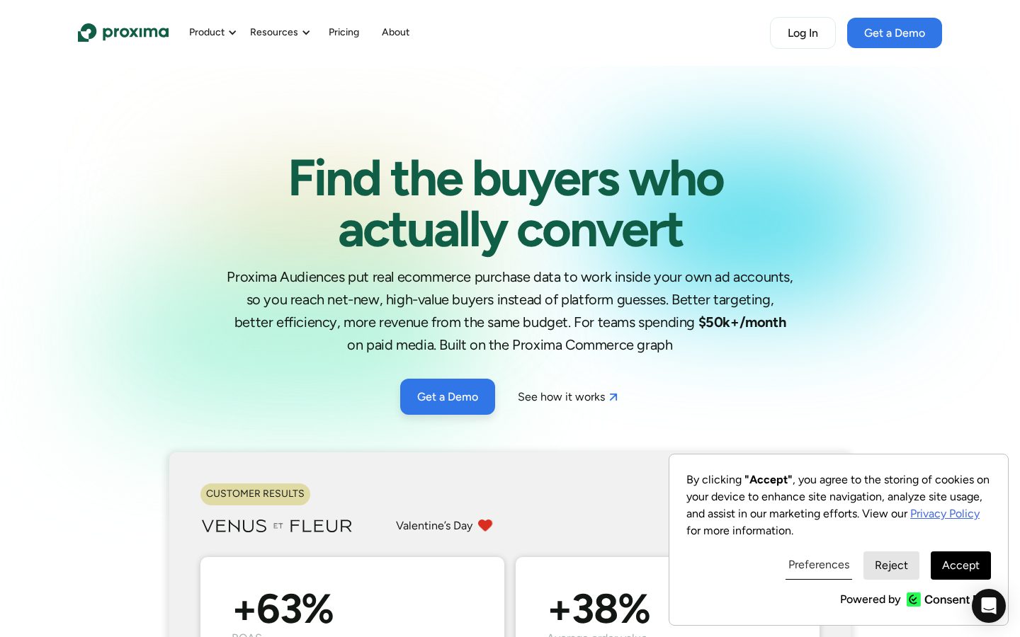Proxima AI Homepage