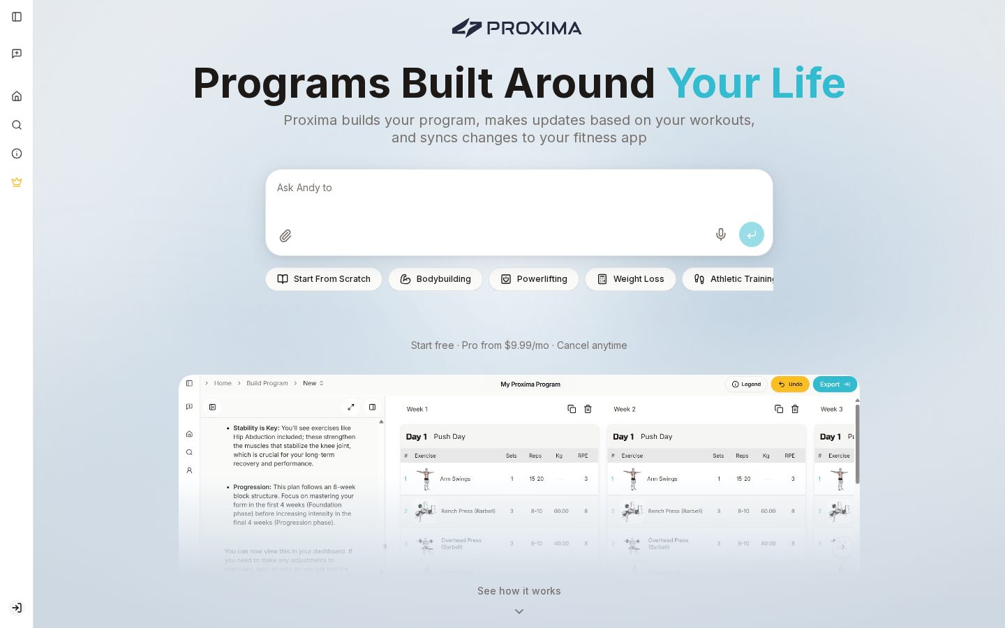 Proxima Homepage