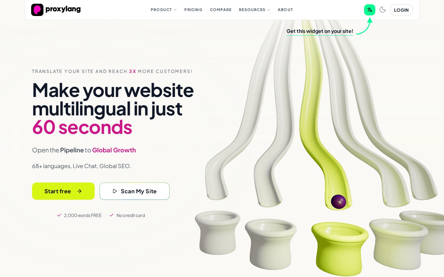 Proxylang Homepage
