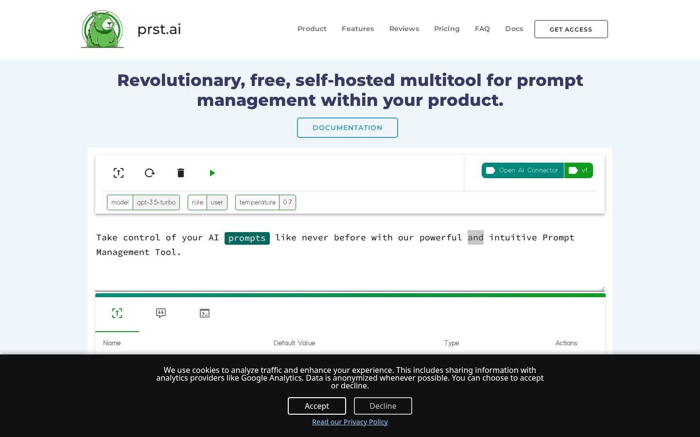 prst.ai Homepage