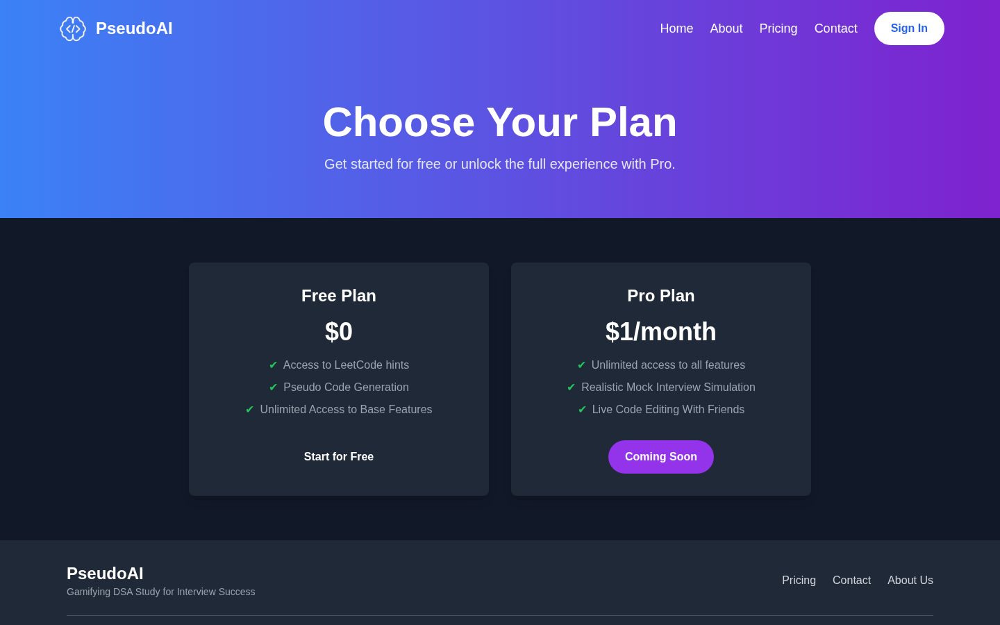 PseudoAI Pricing