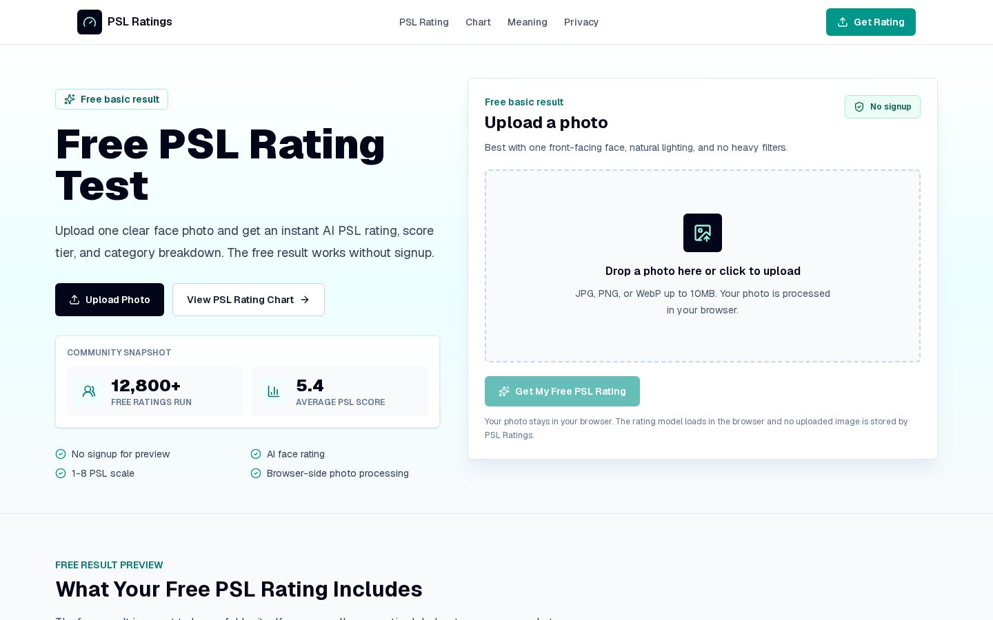 PSL Ratings Homepage