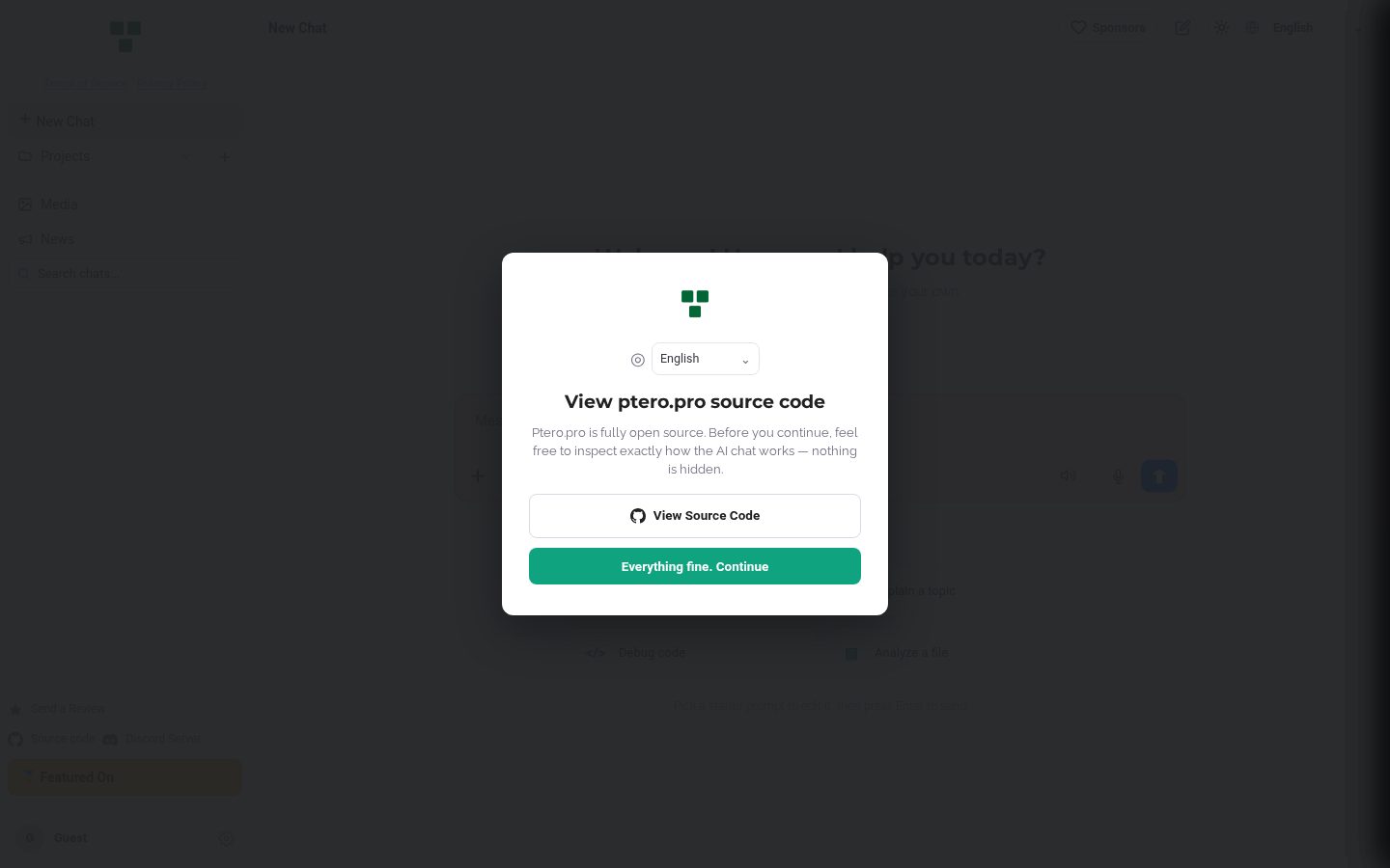 Ptero Homepage