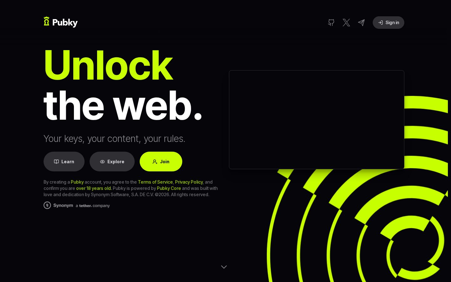Pubky Homepage