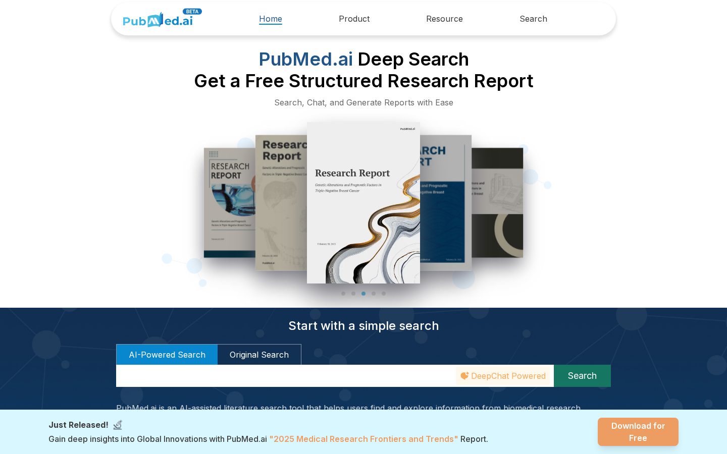 PubMed.ai Homepage
