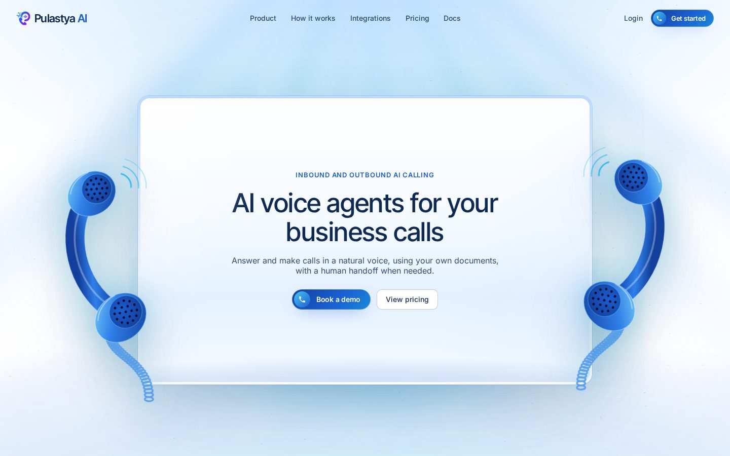 Pulastya AI Homepage