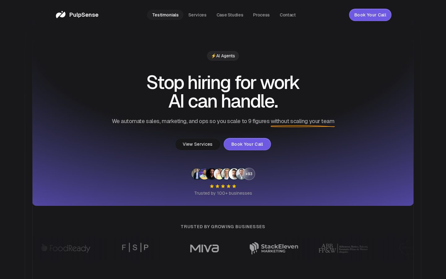 PulpSense Homepage