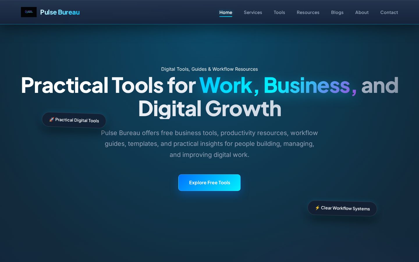 Pulse Bureau Homepage