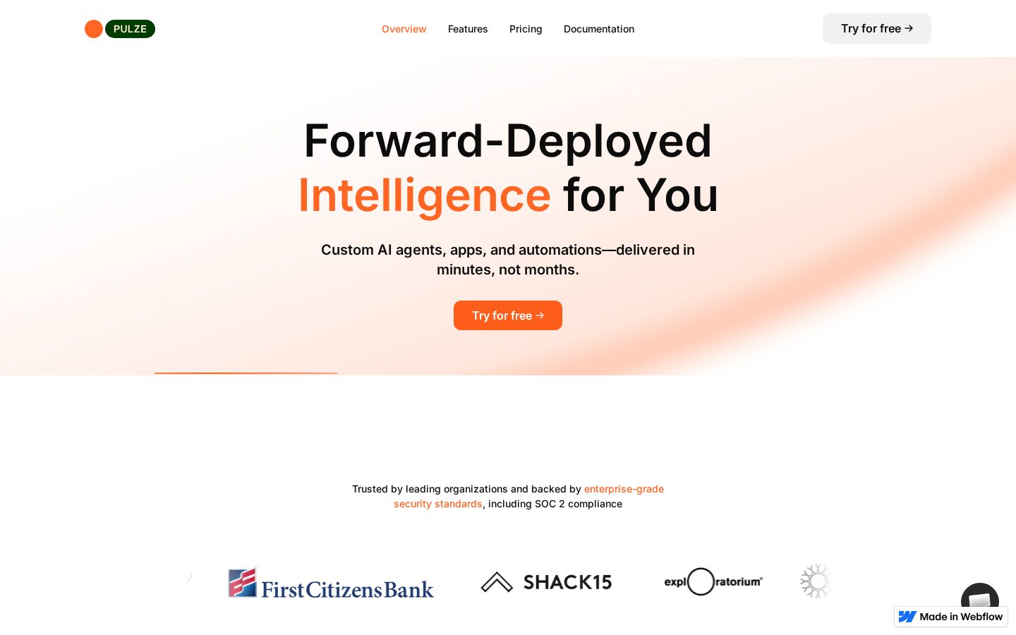 Pulze Homepage