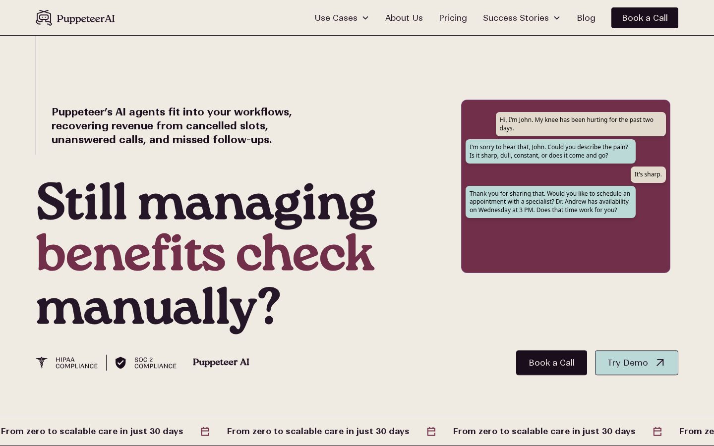 Puppeteer AI Homepage