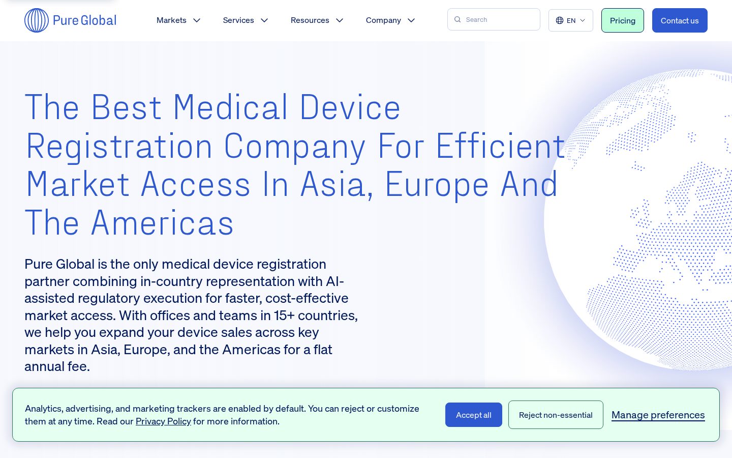 Pure Global Homepage