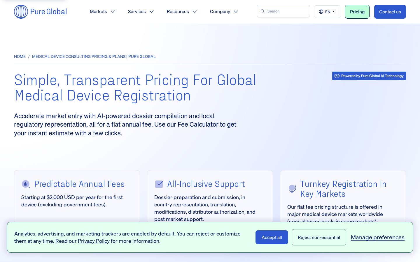 Pure Global Pricing