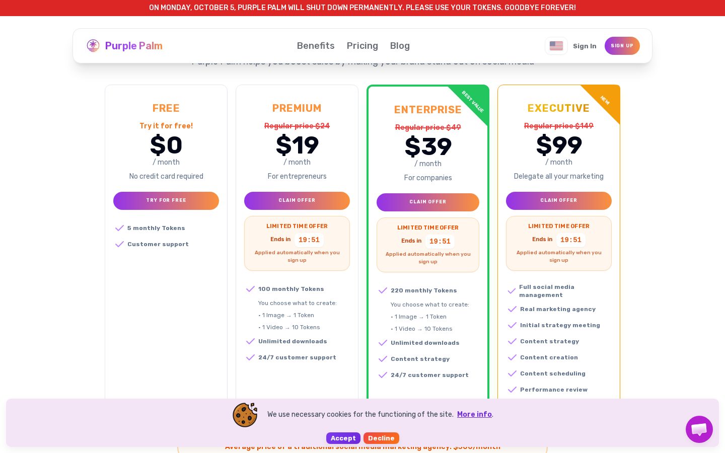 Purple Palm Pricing