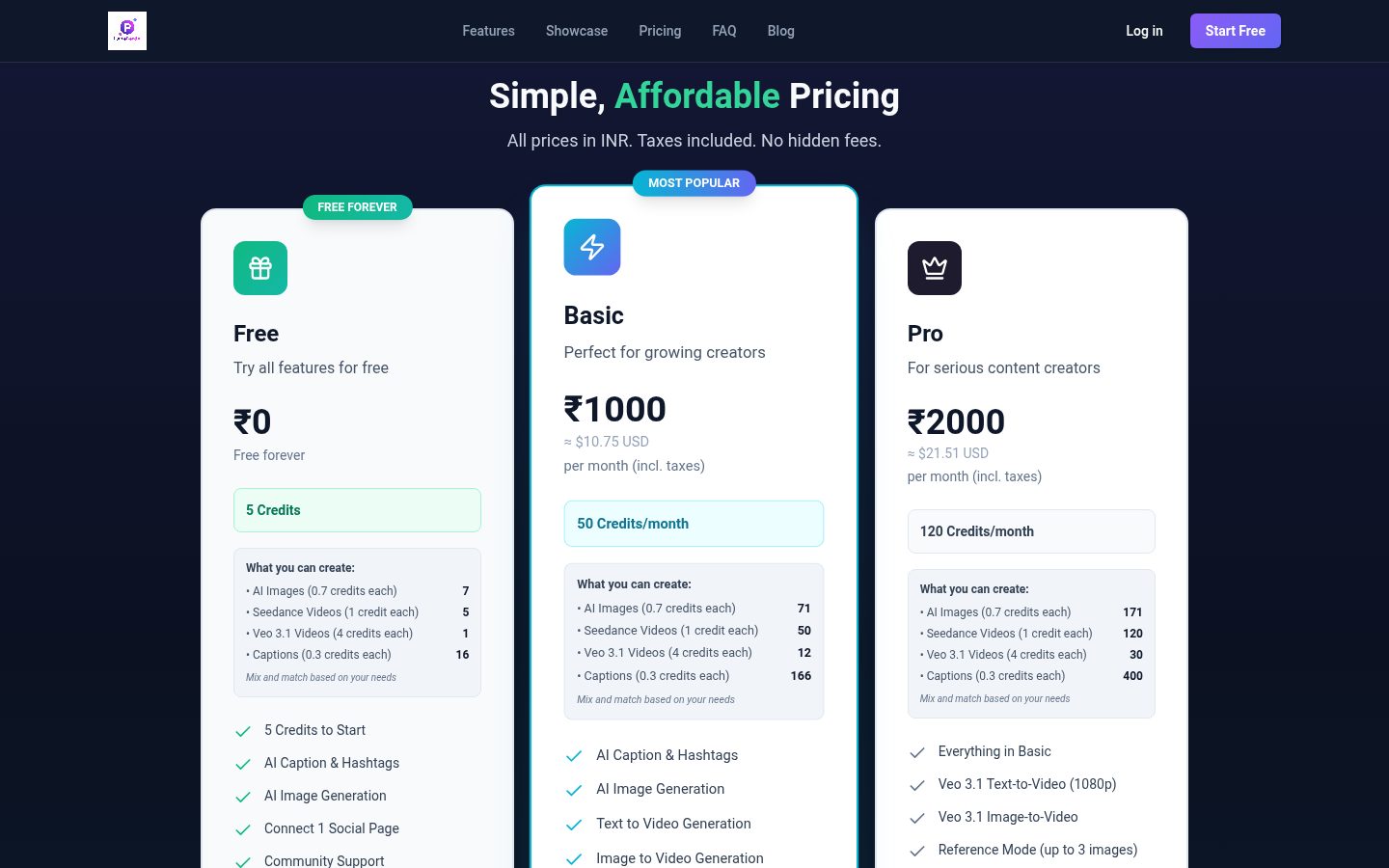 PurpleTrend-AI Pricing